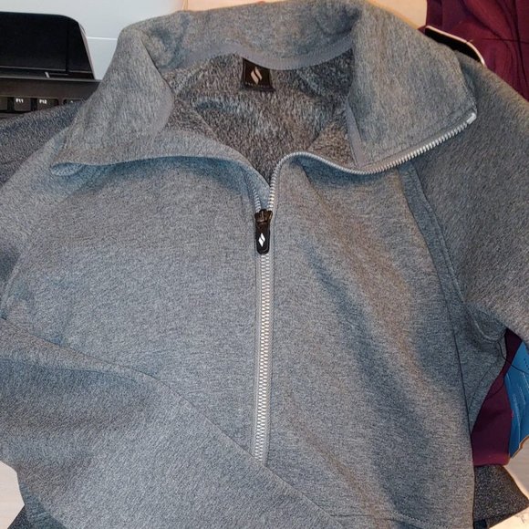 SKECHERS Women Performance Go Walk Full Zip Fleece-Lined Jacket--Charcoal - Picture 6 of 9